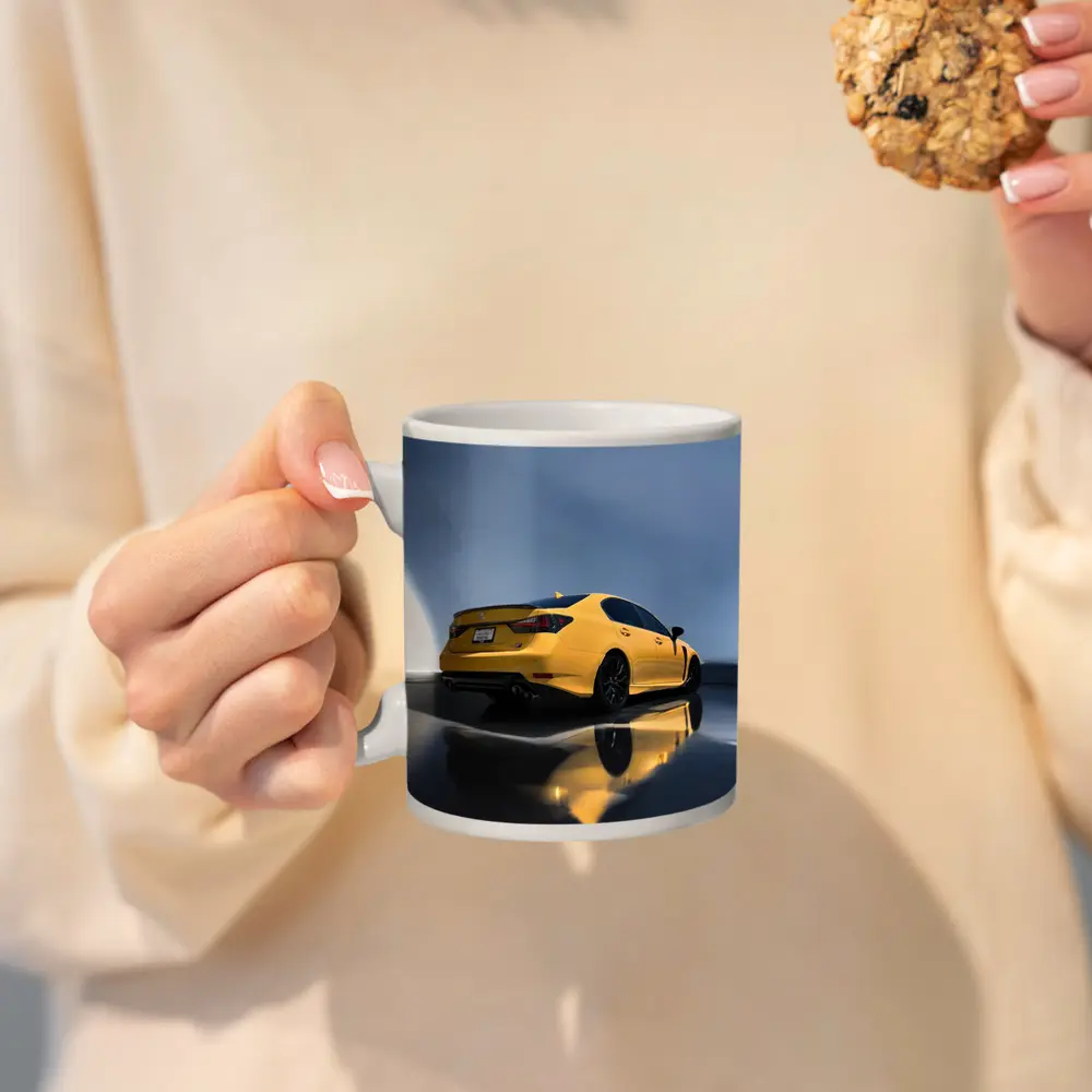 Lexus GS F Yellow Sedan Studio Shot – Mugs
