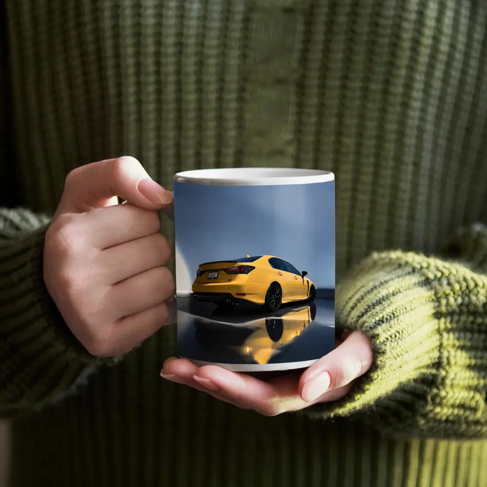 Lexus GS F Yellow Sedan Studio Shot – Mugs