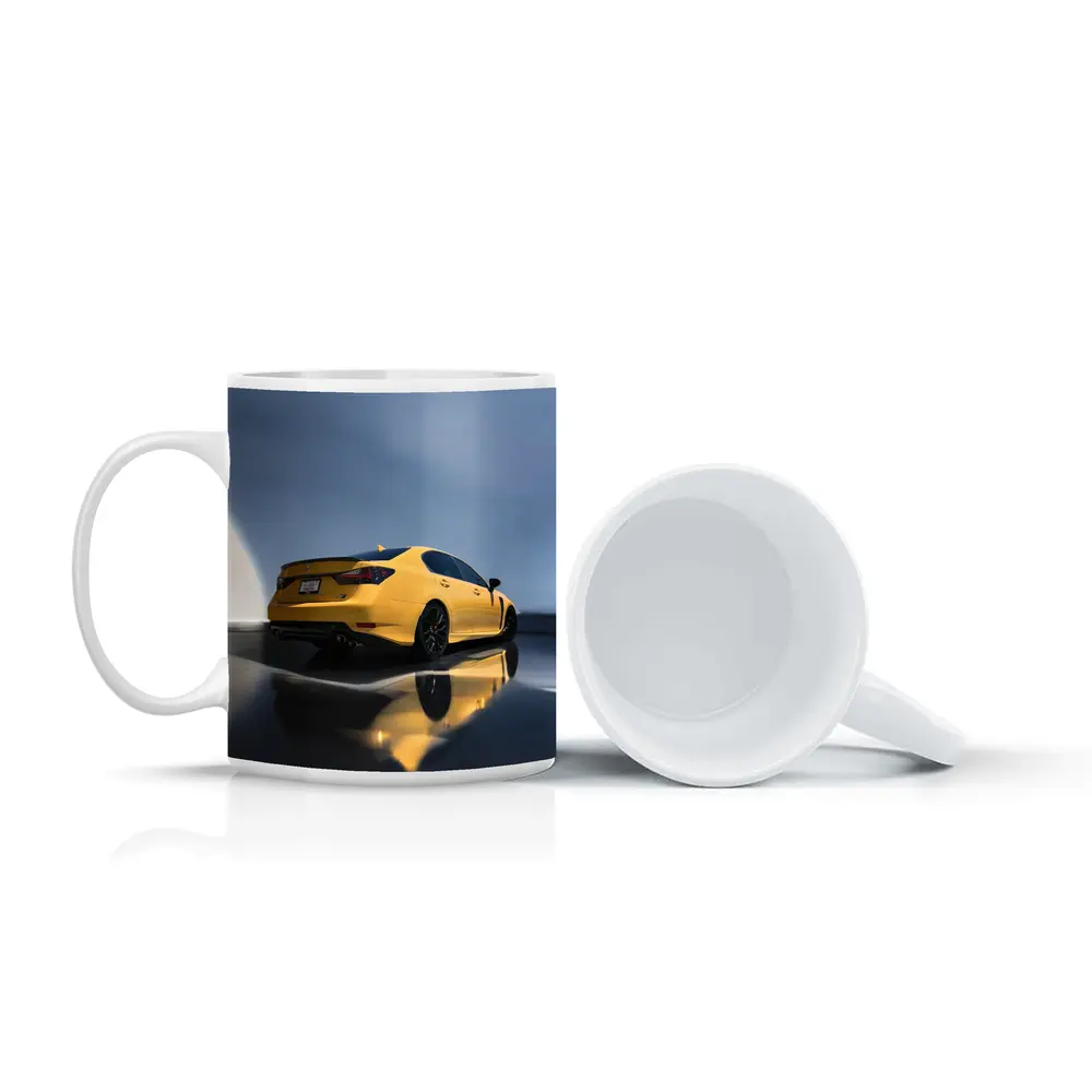 Lexus GS F Yellow Sedan Studio Shot – Mugs
