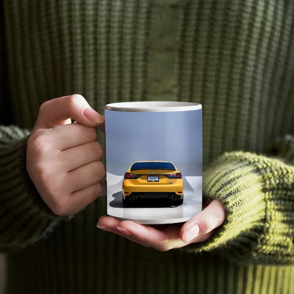 Lexus GS F Flare Yellow Rear Studio – Mugs