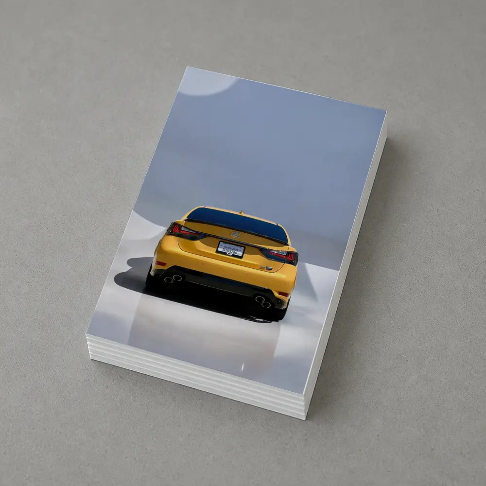 Lexus GS F Flare Yellow Rear Studio – Postcards