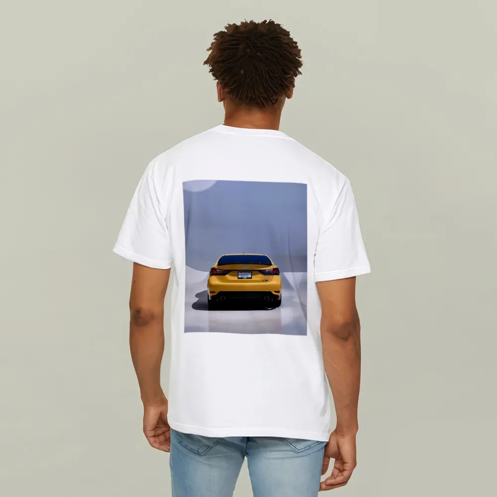 Lexus GS F Flare Yellow Rear Studio – T-Shirts