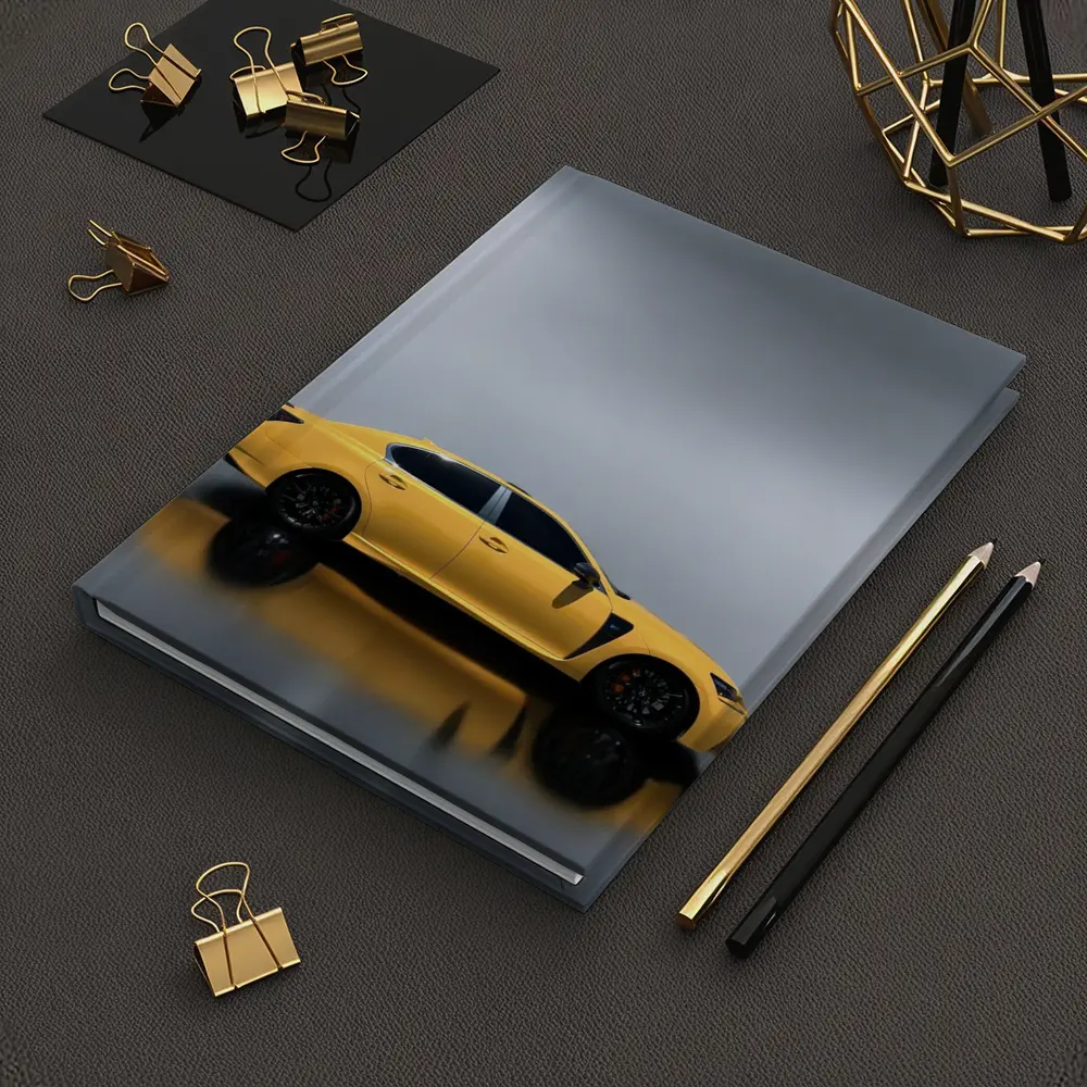 Lexus GS F Yellow Studio Reflective Background – Notebooks