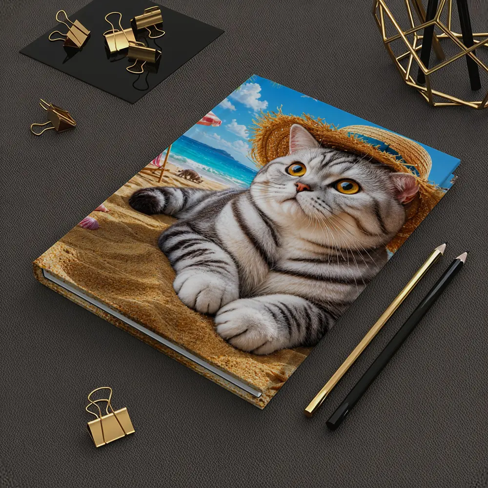 American Shorthair Cat Beach Summer Straw Hat – Notebooks