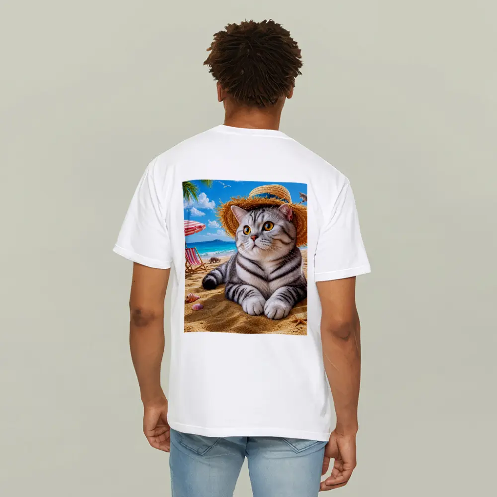 American Shorthair Cat Beach Summer Straw Hat – T-Shirts