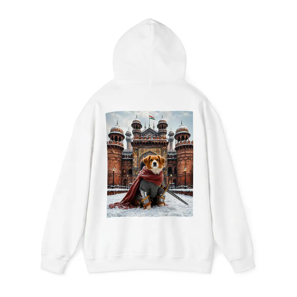 Knight Dog Warrior Indian Palace Winter Scene – Hoodies