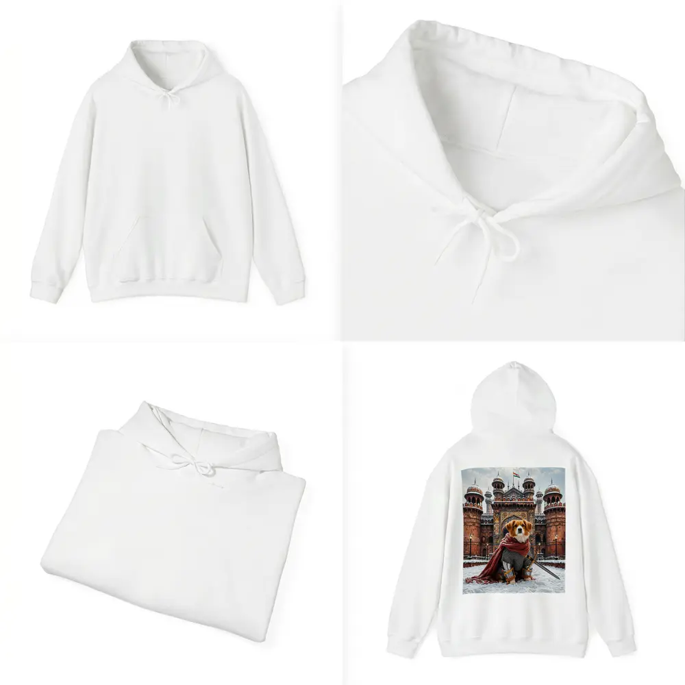 Knight Dog Warrior Indian Palace Winter Scene – Hoodies