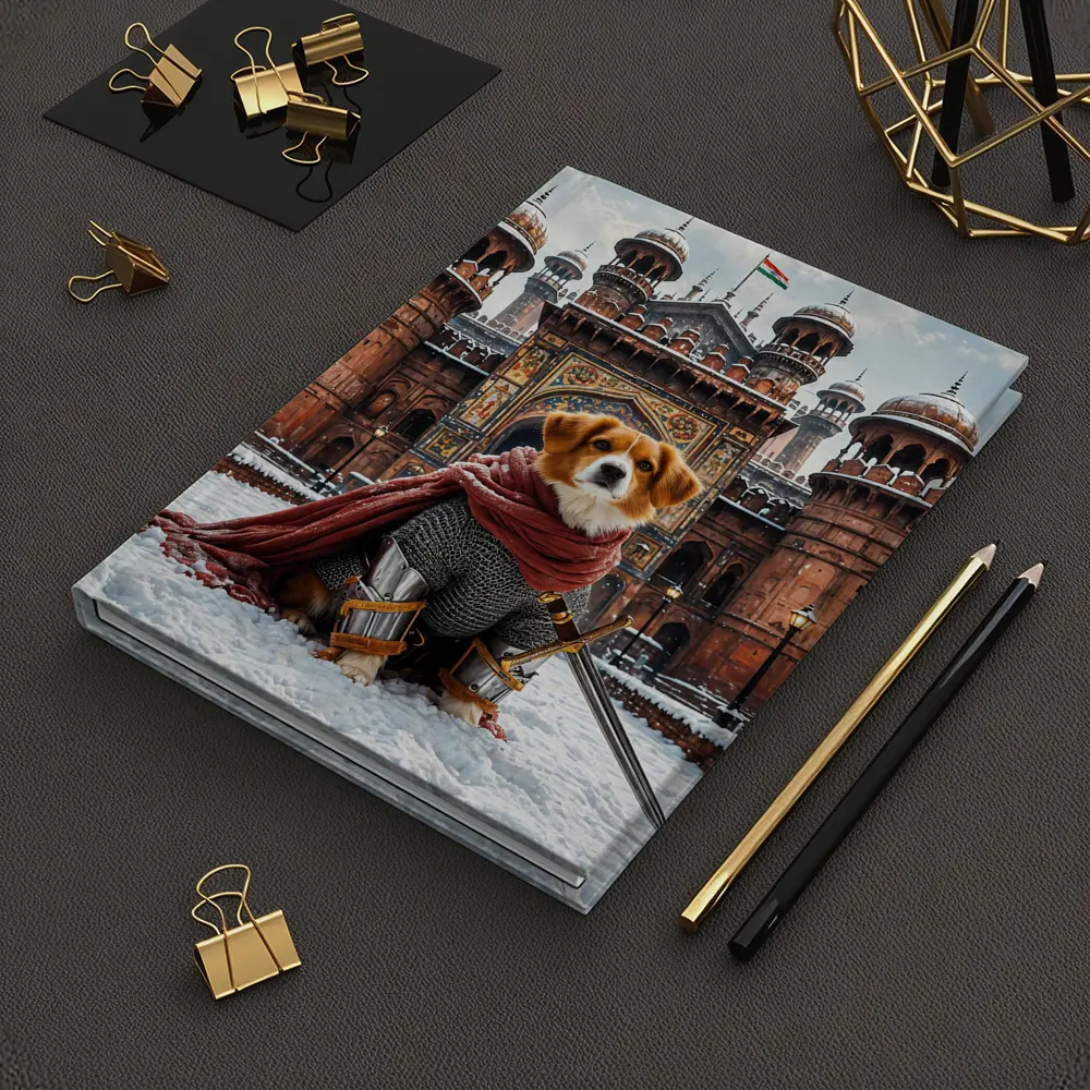 Knight Dog Warrior Indian Palace Winter Scene – Notebooks