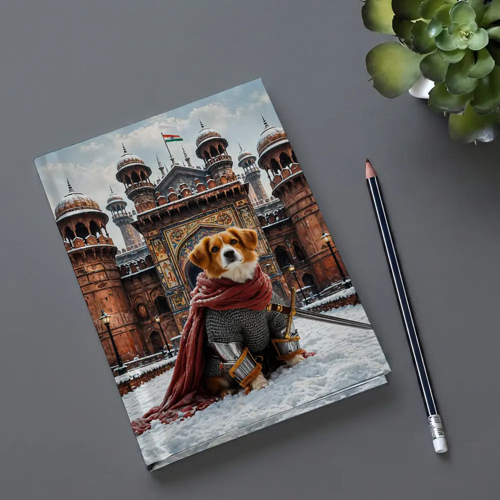 Knight Dog Warrior Indian Palace Winter Scene – Notebooks
