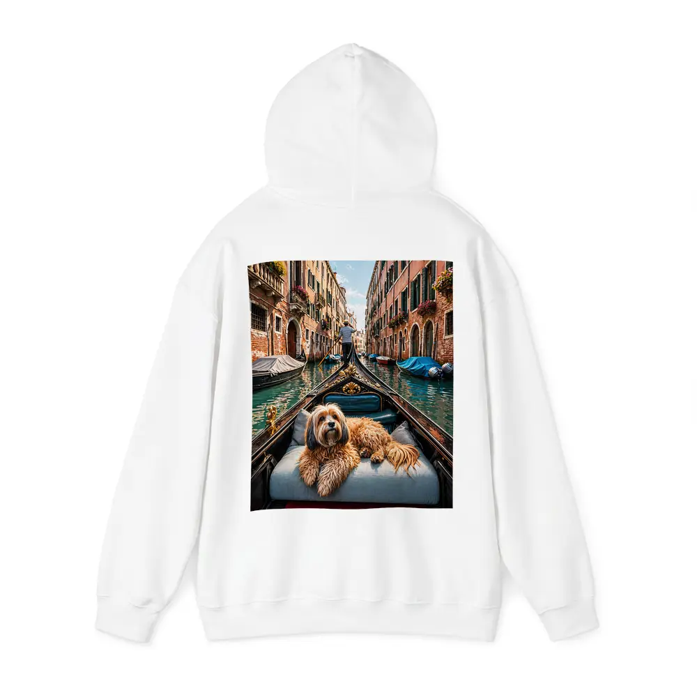 Fluffy Dog Riding Gondola Venice Canal – Hoodies