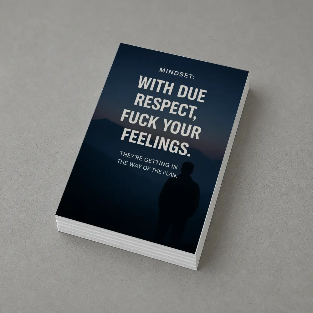 Mindset Discipline Quote Dark Mountain Silhouette – Postcards