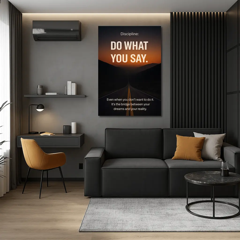 Discipline Do What You Say Motivational Quote – Wall Art