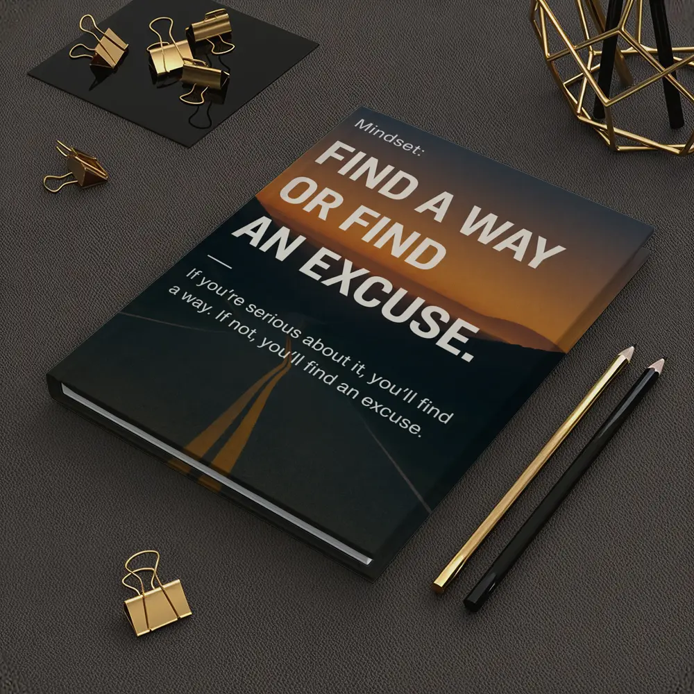 Find A Way Or Find An Excuse Mindset – Notebooks