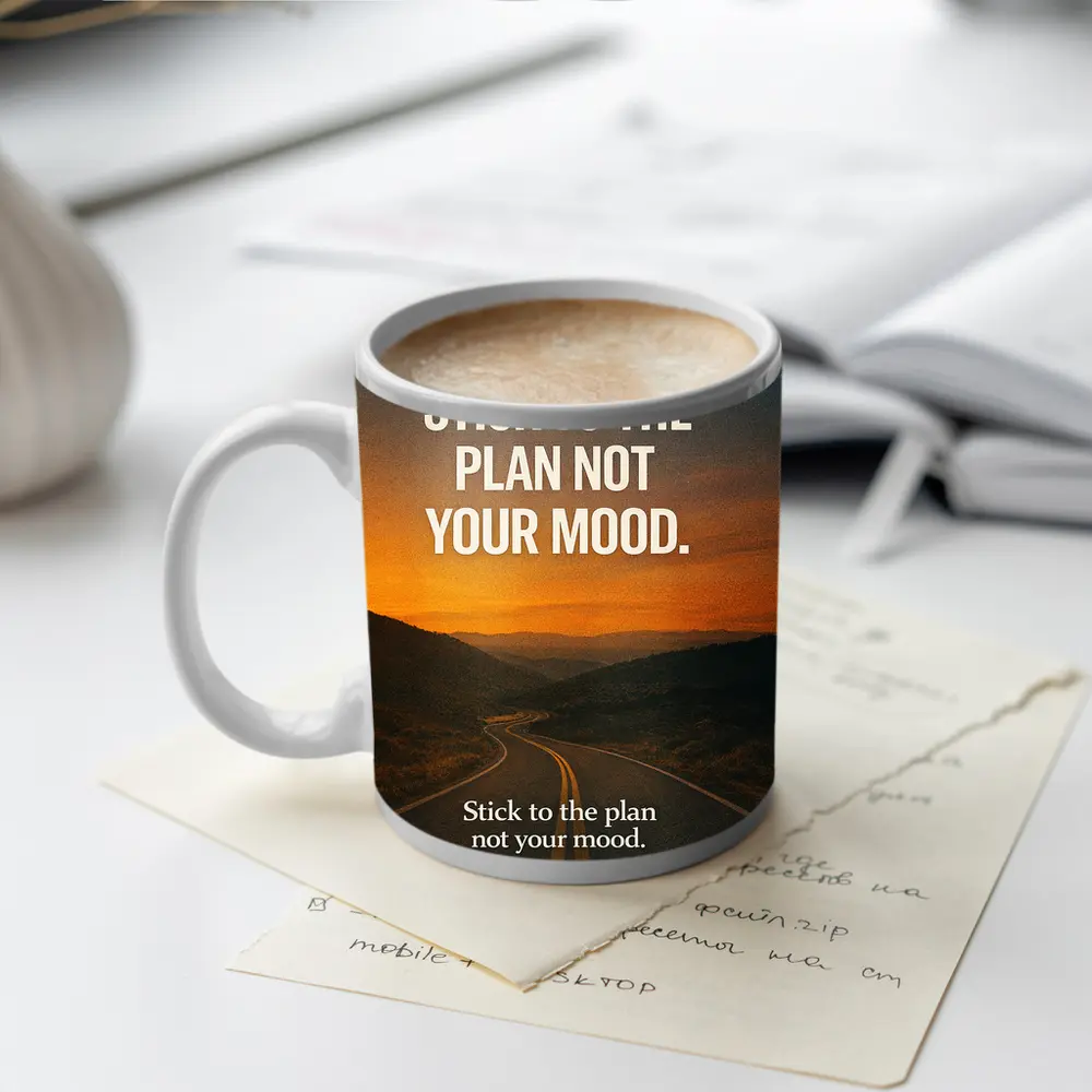 Stick To The Plan Not Your Mood Road – Mugs