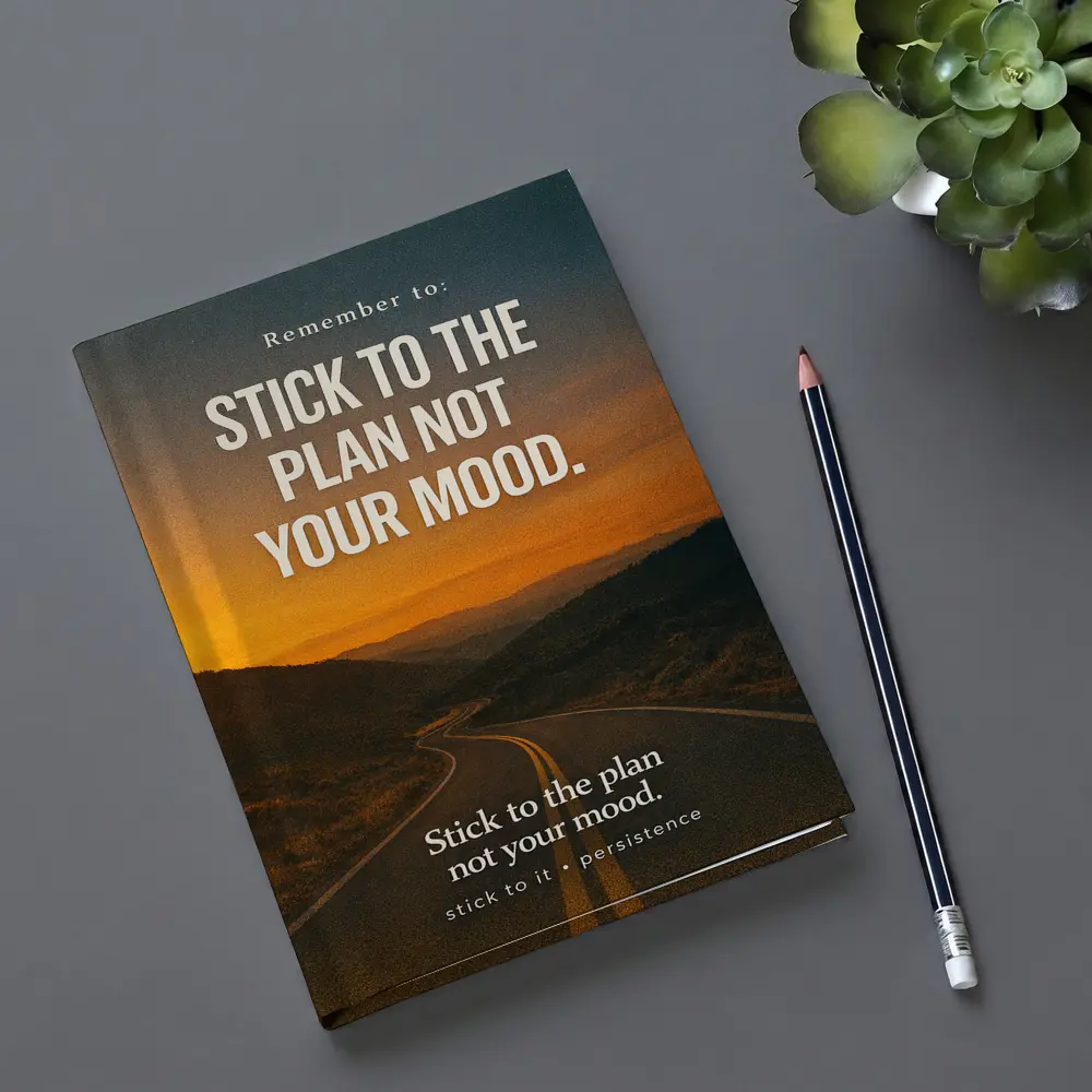 Stick To The Plan Not Your Mood Road – Notebooks