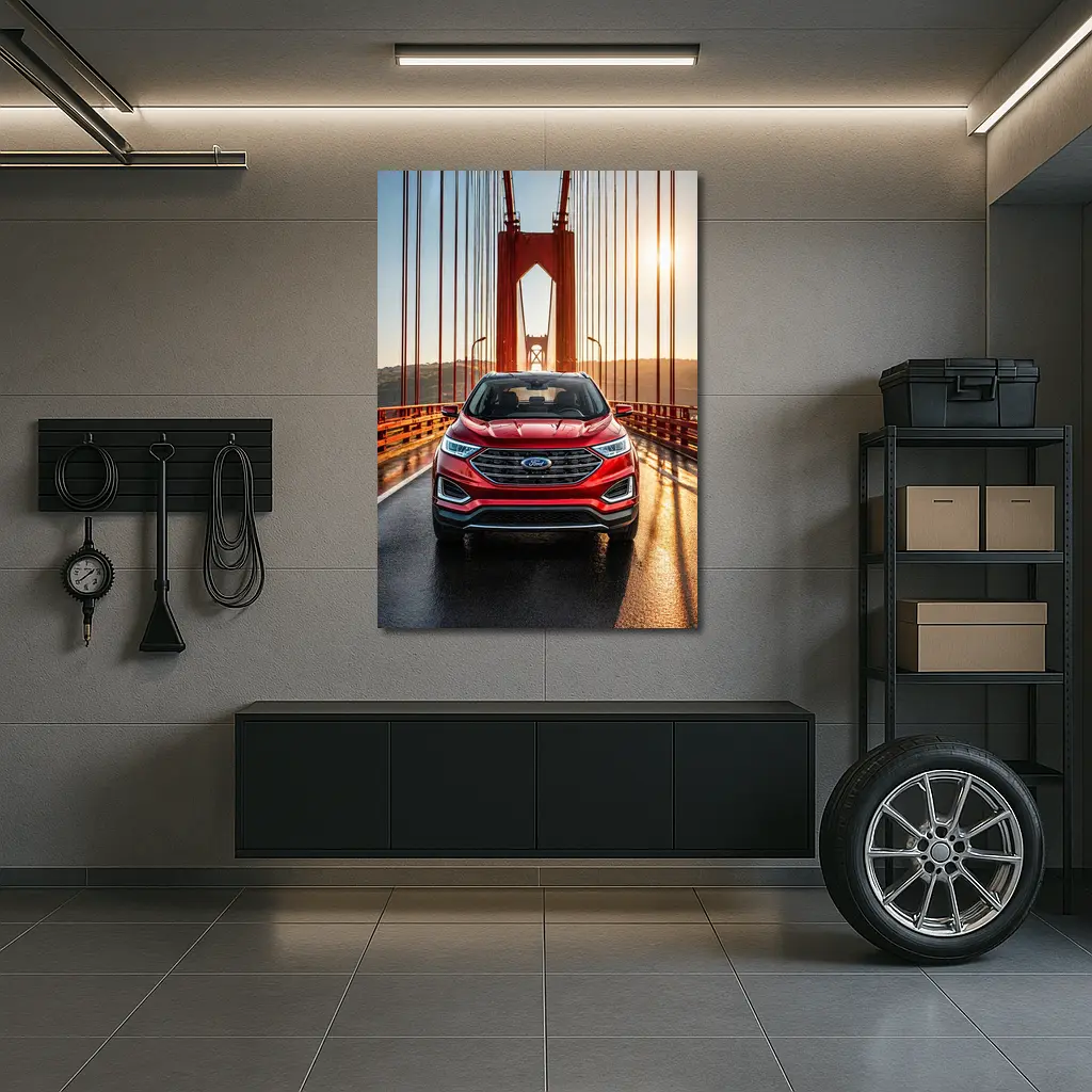 Ford Edge SUV on Golden Gate Bridge – Wall Art