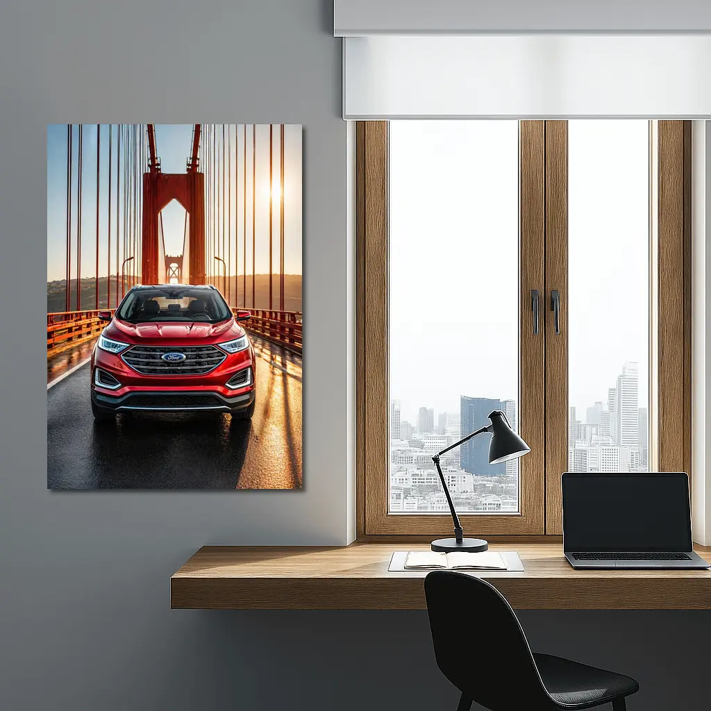 Ford Edge SUV on Golden Gate Bridge – Wall Art