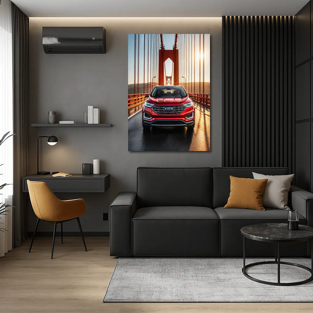Ford Edge SUV on Golden Gate Bridge – Wall Art
