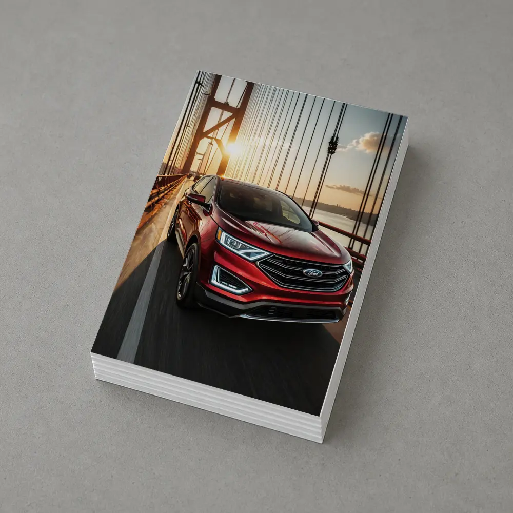 Ford Edge SUV Crossing Sunset Bridge – Postcards