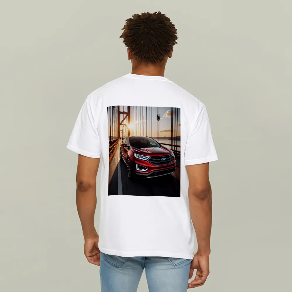 Ford Edge SUV Crossing Sunset Bridge – T-Shirts