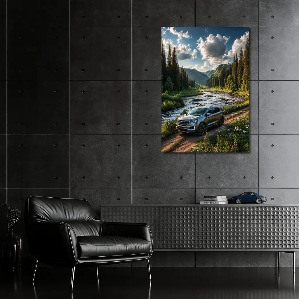Ford Edge SUV Mountain Valley Forest Drive – Wall Art