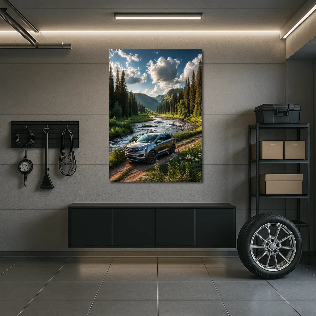 Ford Edge SUV Mountain Valley Forest Drive – Wall Art