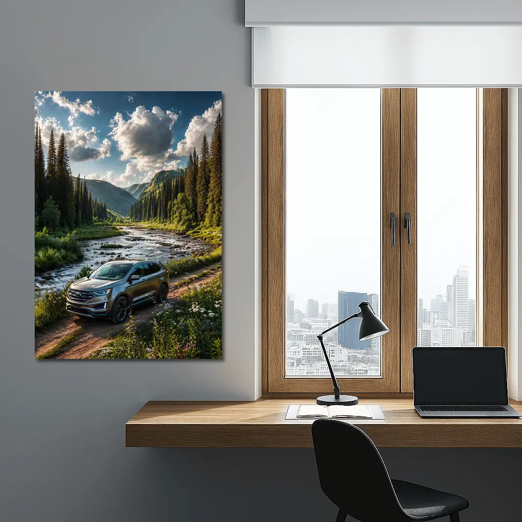 Ford Edge SUV Mountain Valley Forest Drive – Wall Art