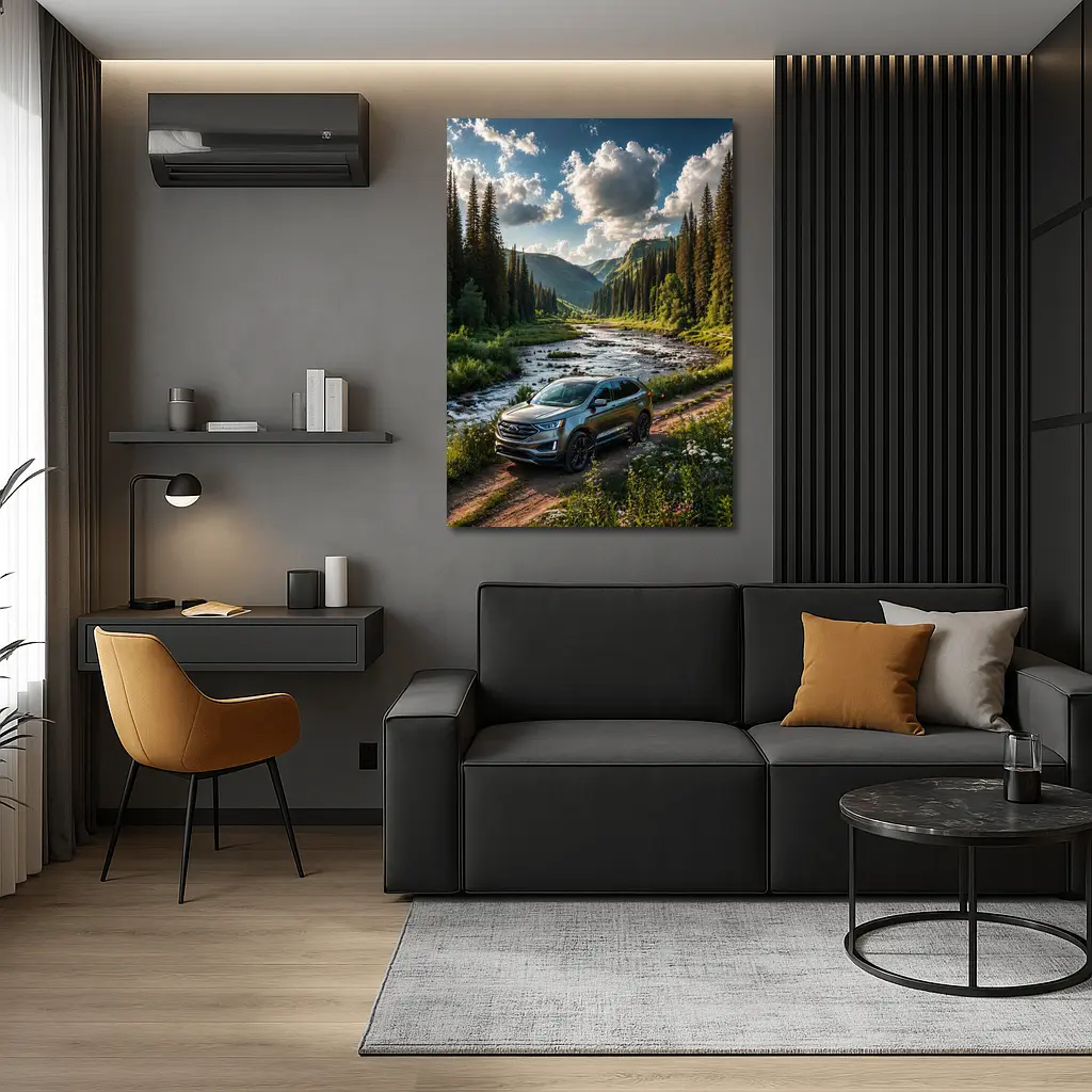 Ford Edge SUV Mountain Valley Forest Drive – Wall Art