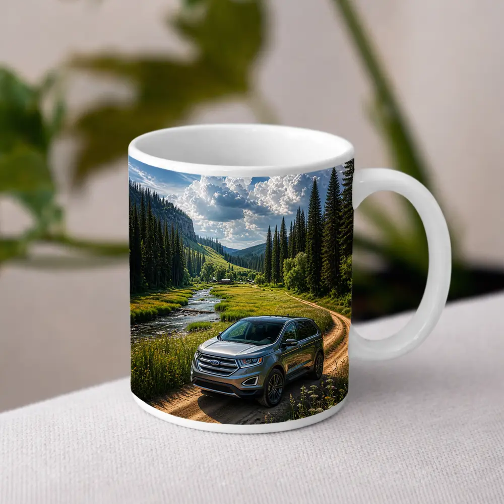 Ford Edge SUV Mountain Valley Dirt Road – Mugs