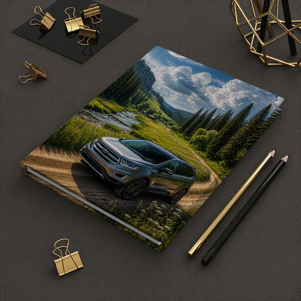 Ford Edge SUV Mountain Valley Dirt Road – Notebooks