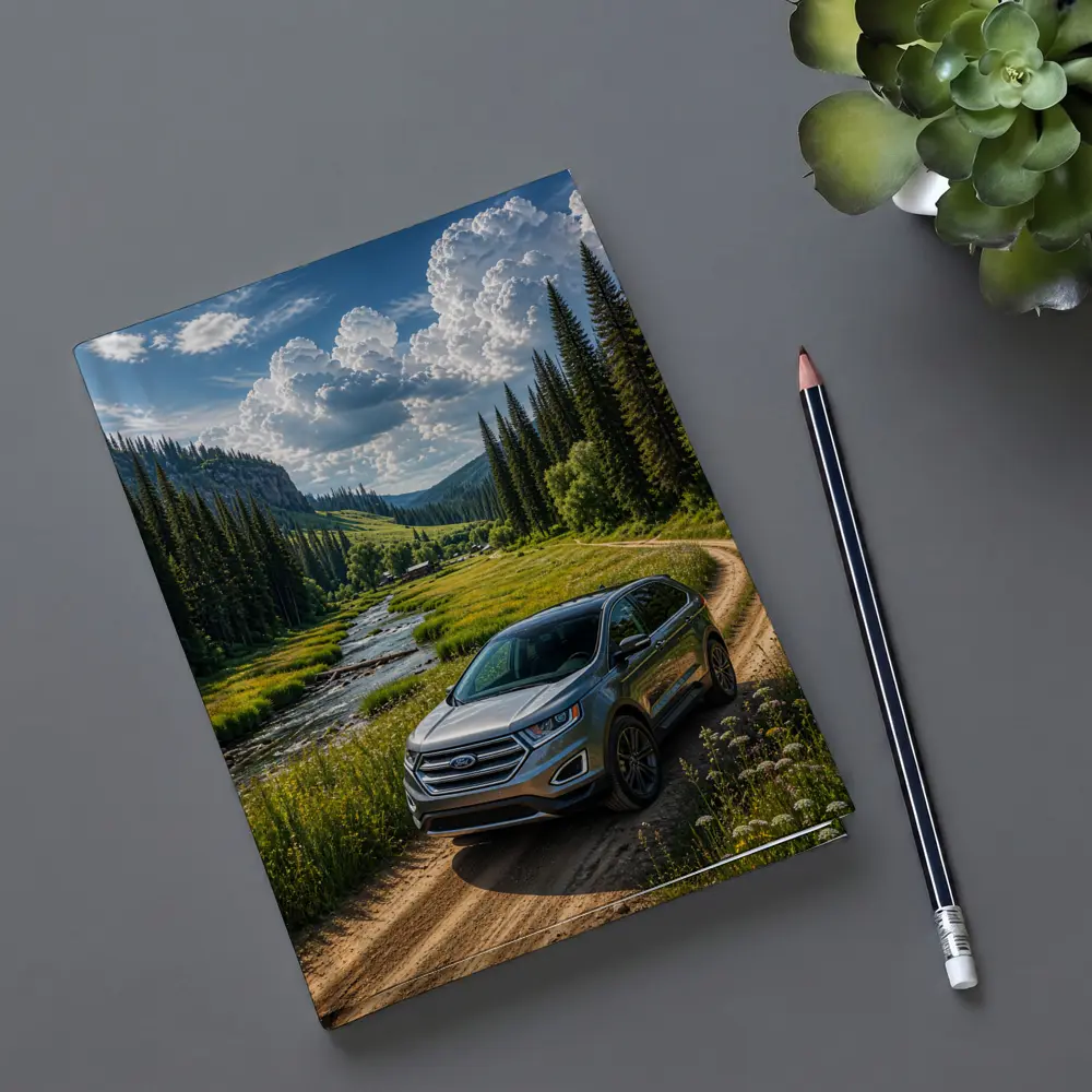 Ford Edge SUV Mountain Valley Dirt Road – Notebooks