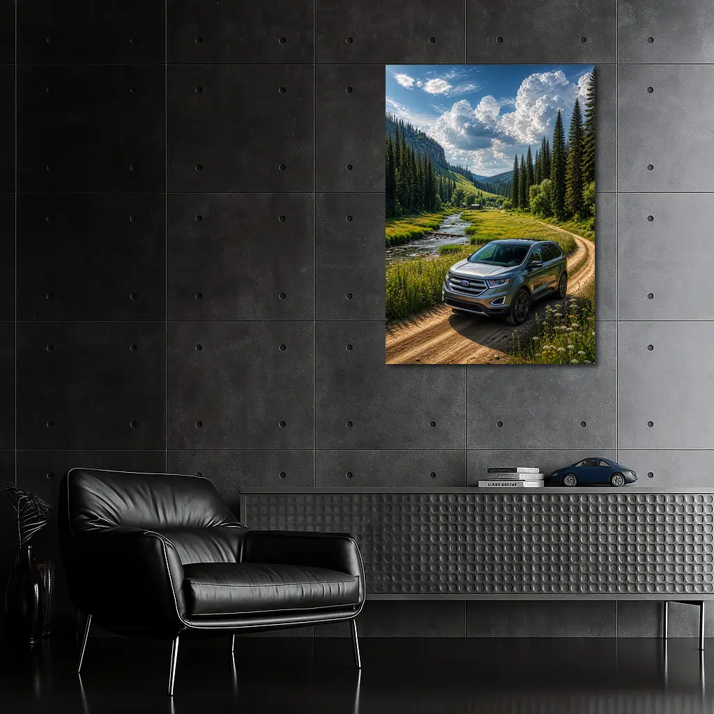 Ford Edge SUV Mountain Valley Dirt Road – Wall Art