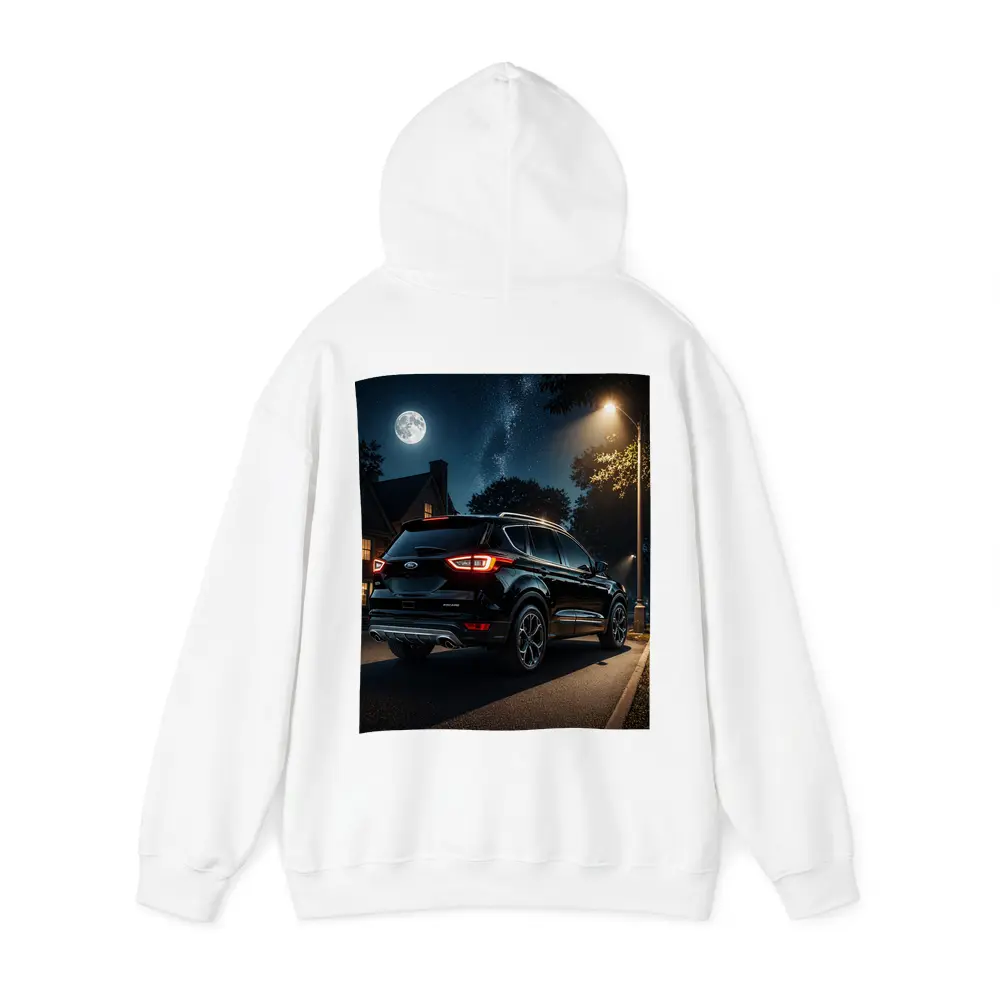 Ford Escape SUV Black Night Moonlit Street – Hoodies