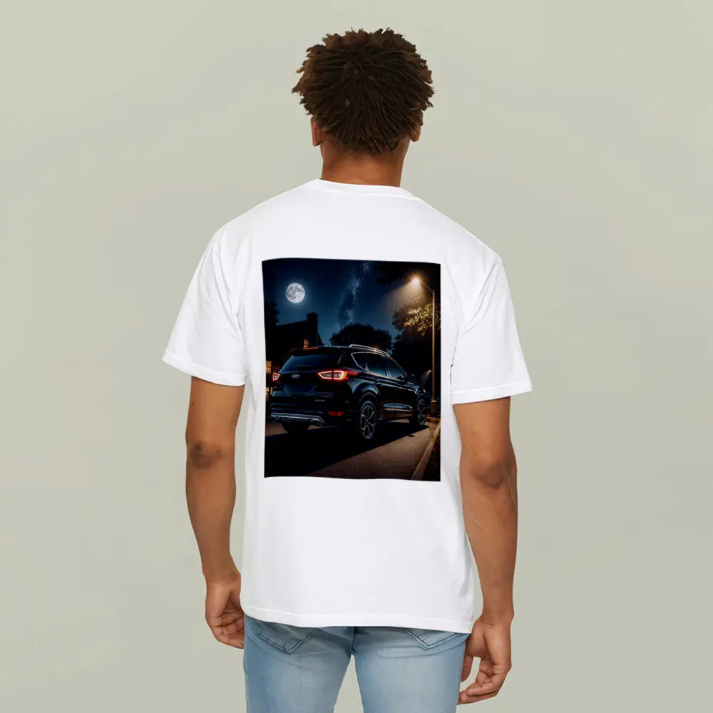 Ford Escape SUV Black Night Moonlit Street – T-Shirts