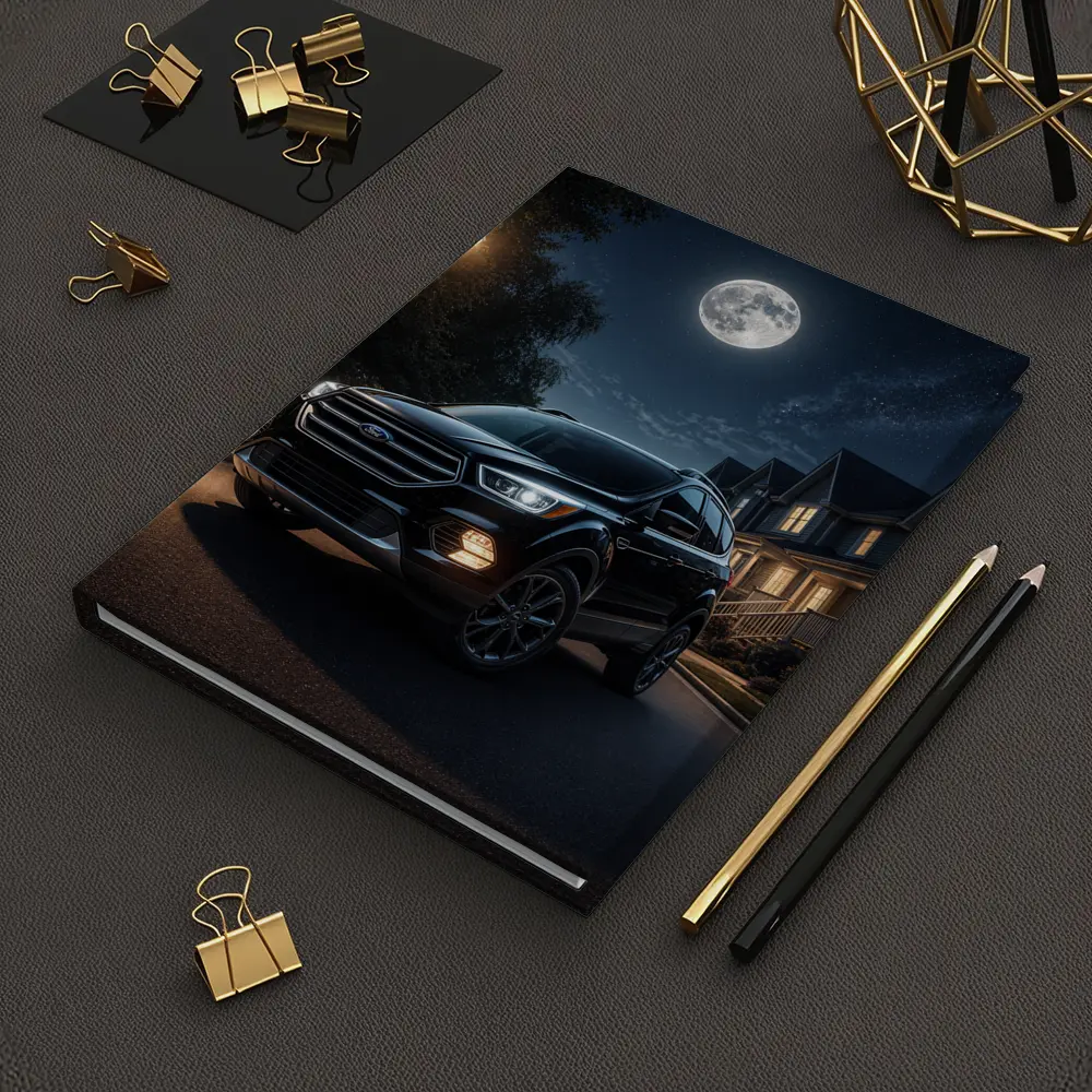 Ford Escape SUV Moonlit Suburban Night – Notebooks