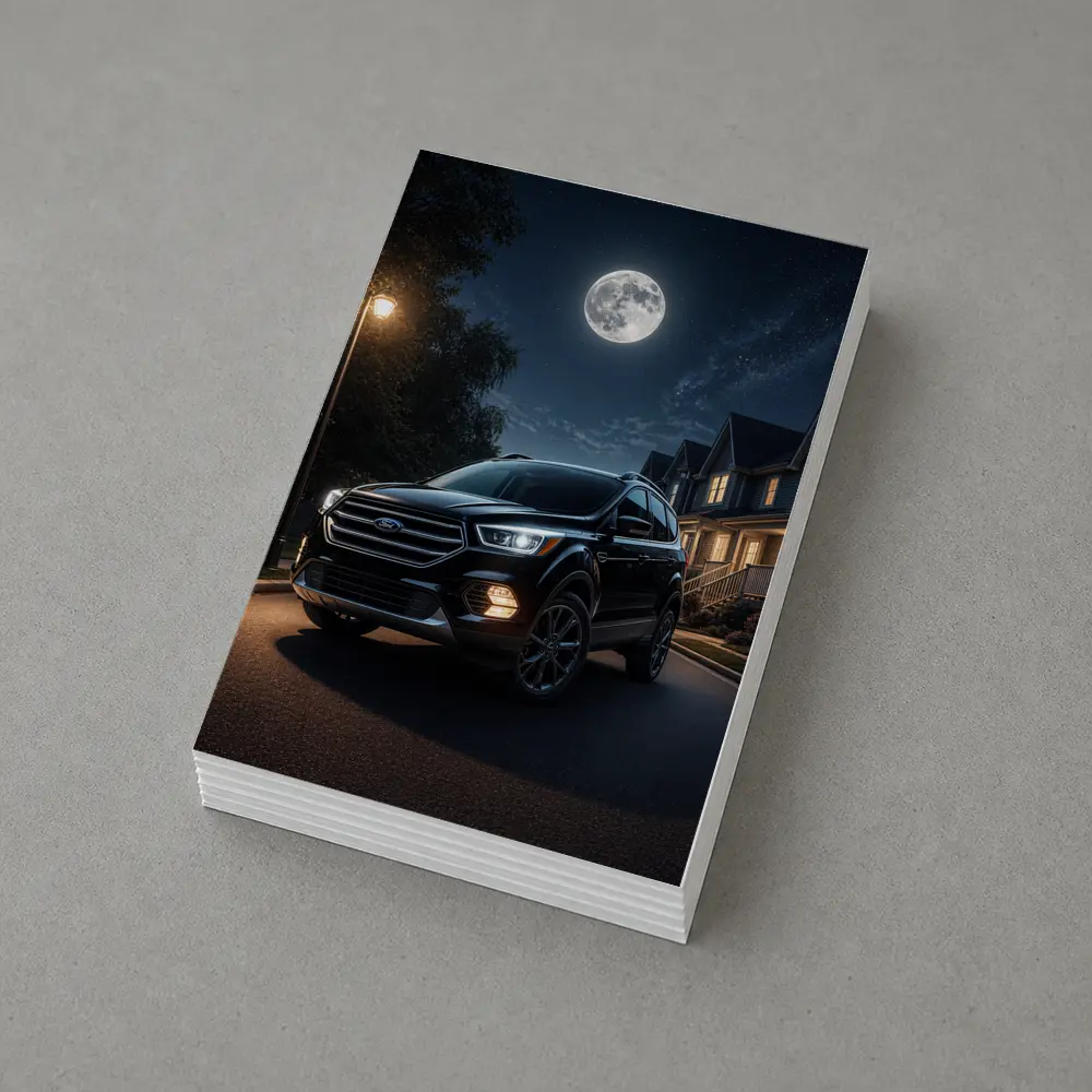 Ford Escape SUV Moonlit Suburban Night – Postcards