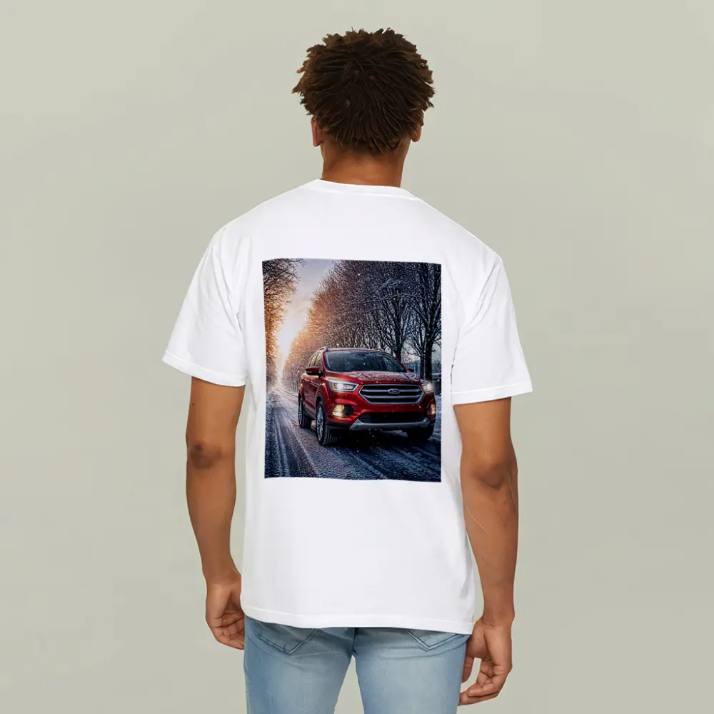 Ford Escape Red SUV Winter Snow Street – T-Shirts
