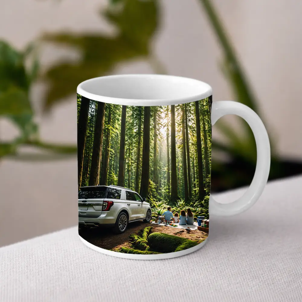 Ford Expedition SUV Forest Family Picnic – Mugs