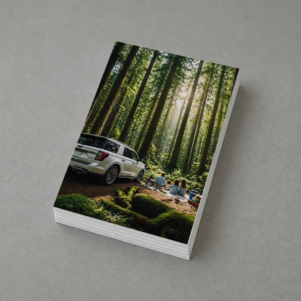 Ford Expedition SUV Forest Family Picnic – Postcards
