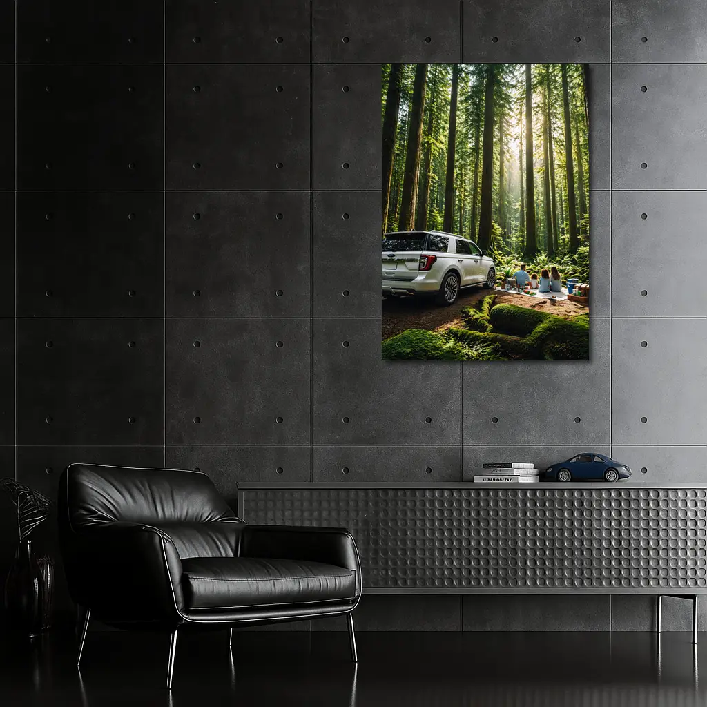 Ford Expedition SUV Forest Family Picnic – Wall Art