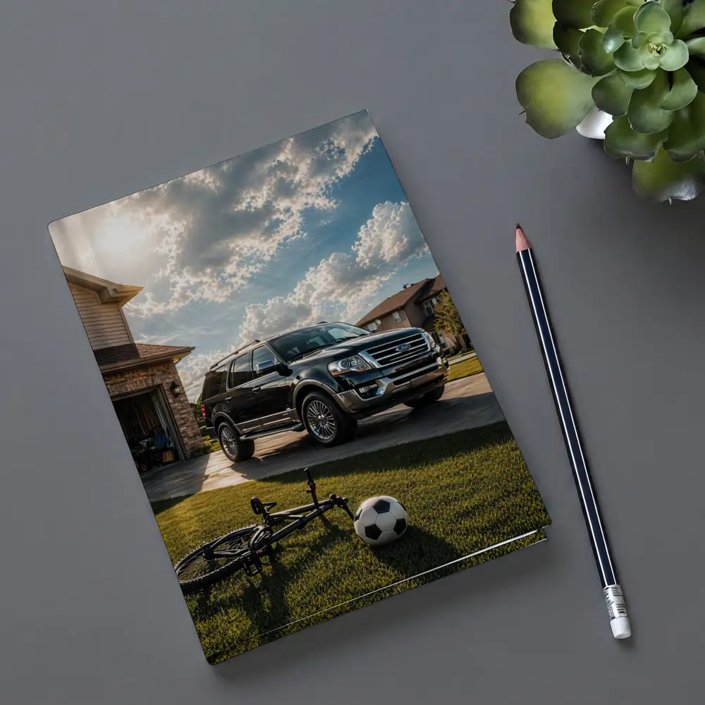 Ford Expedition SUV Suburban Driveway Scene – Notebooks