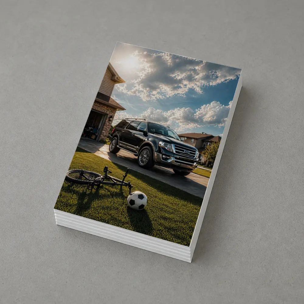 Ford Expedition SUV Suburban Driveway Scene – Postcards
