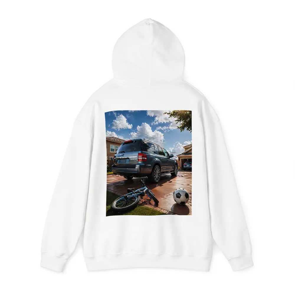 Ford Expedition SUV Suburban Driveway Scene – Hoodies
