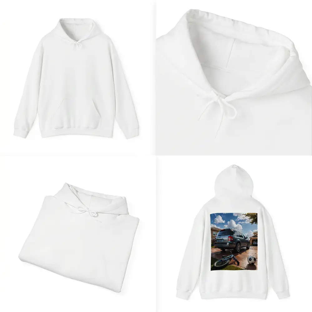 Ford Expedition SUV Suburban Driveway Scene – Hoodies