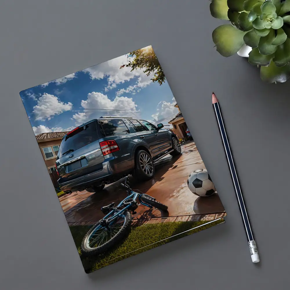 Ford Expedition SUV Suburban Driveway Scene – Notebooks