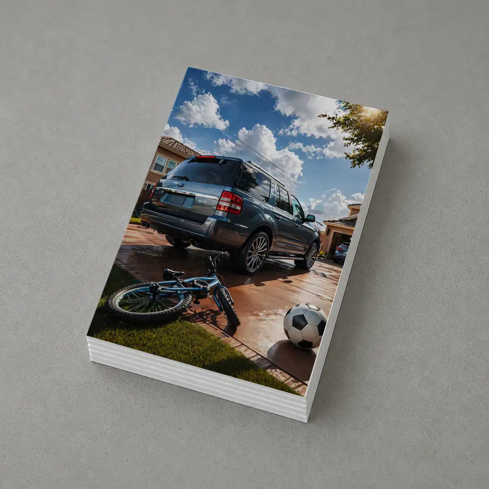 Ford Expedition SUV Suburban Driveway Scene – Postcards