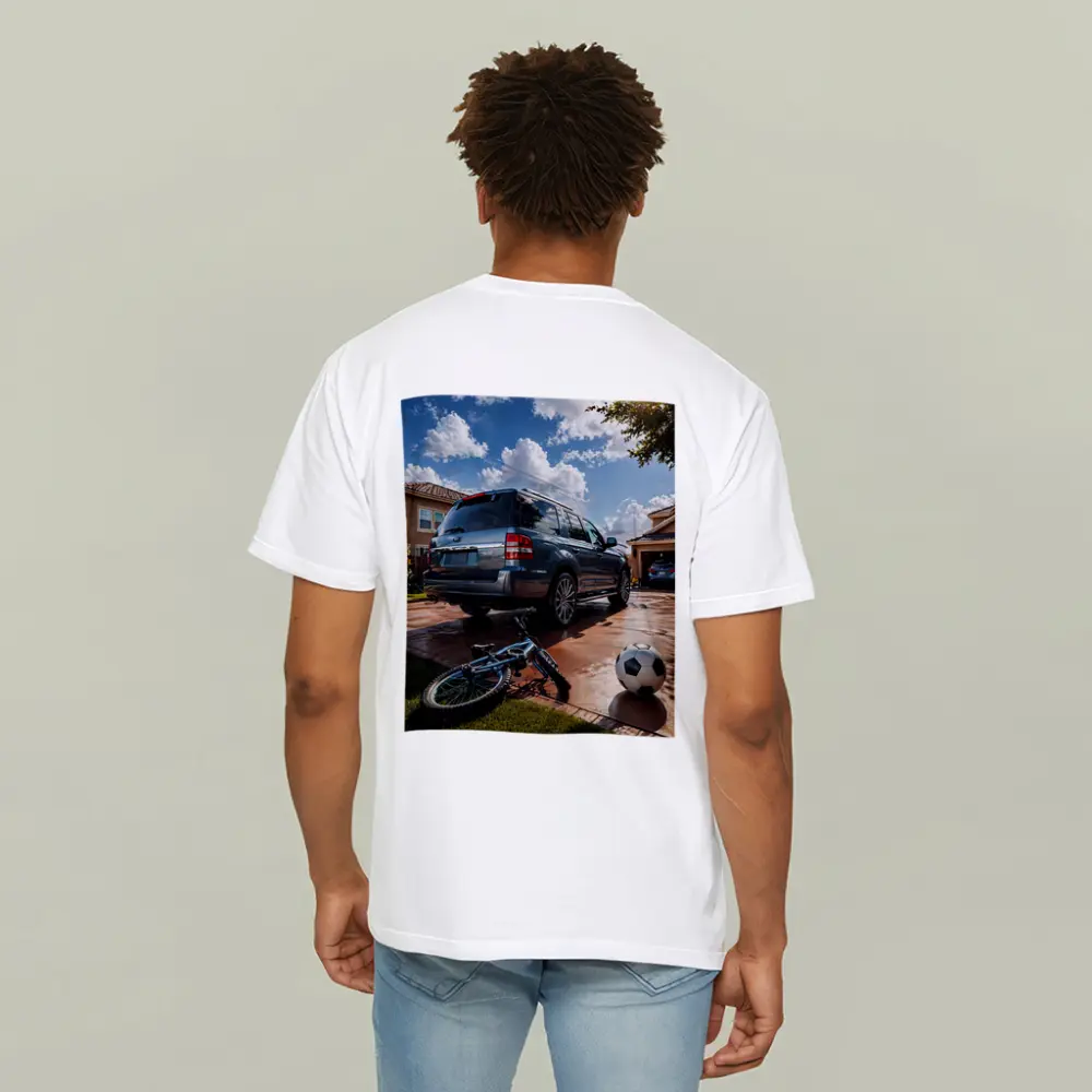 Ford Expedition SUV Suburban Driveway Scene – T-Shirts
