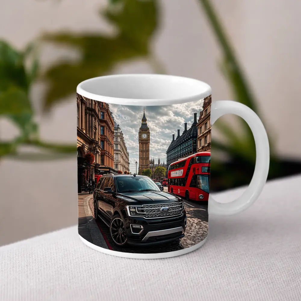 Ford Expedition SUV London Big Ben Street – Mugs