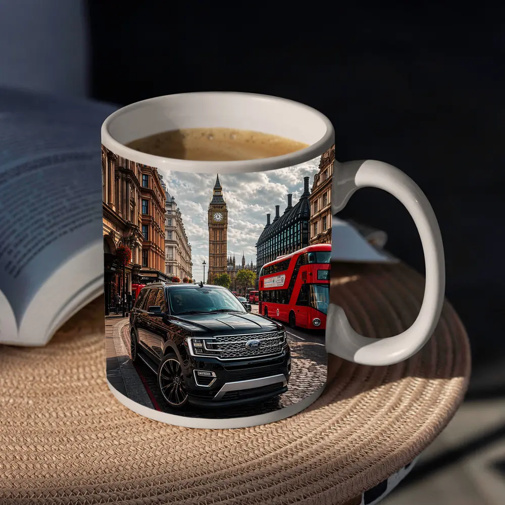Ford Expedition SUV London Big Ben Street – Mugs