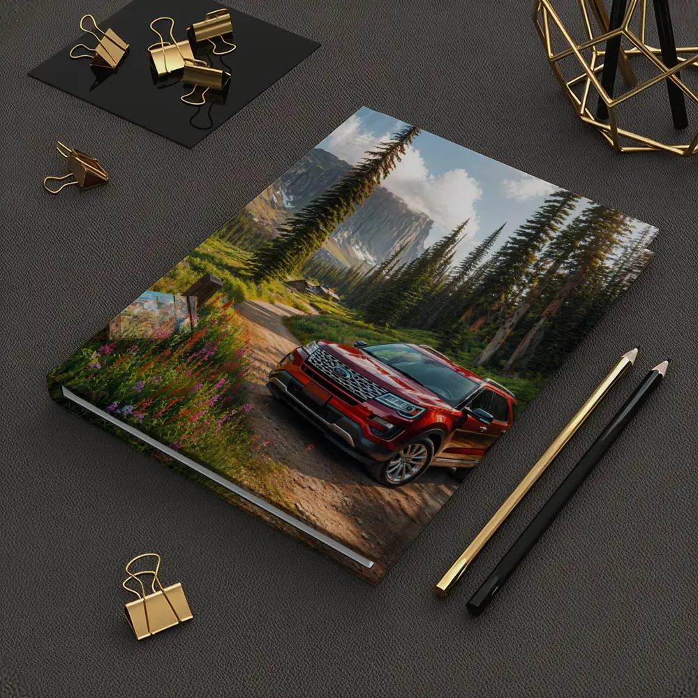 Ford Explorer Red SUV Mountain Forest Trail – Notebooks